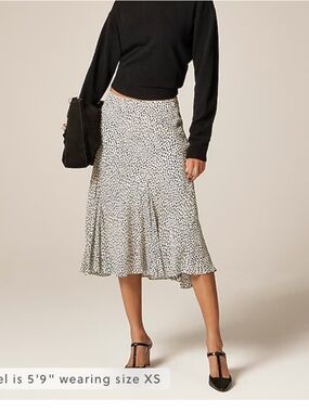 NWOT $148 J Crew Gwyneth flounce-hem slip skirt in chiffon XXS